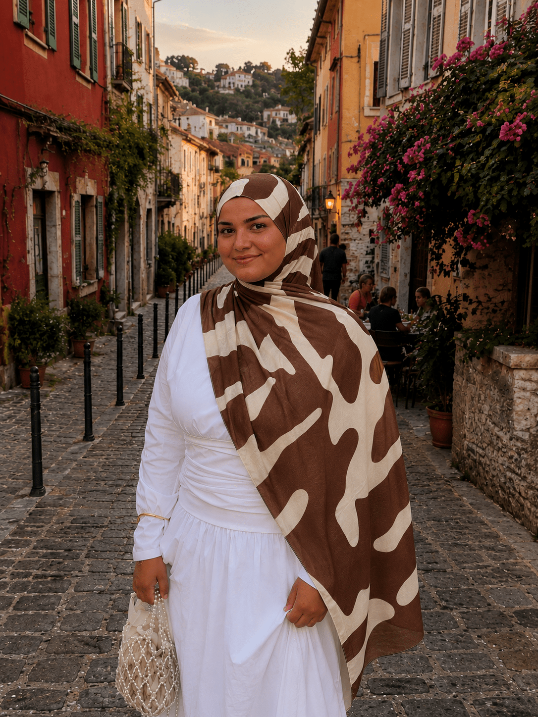 Chocolate Brown Mercerized Cotton Hijab | Lunar Elegance