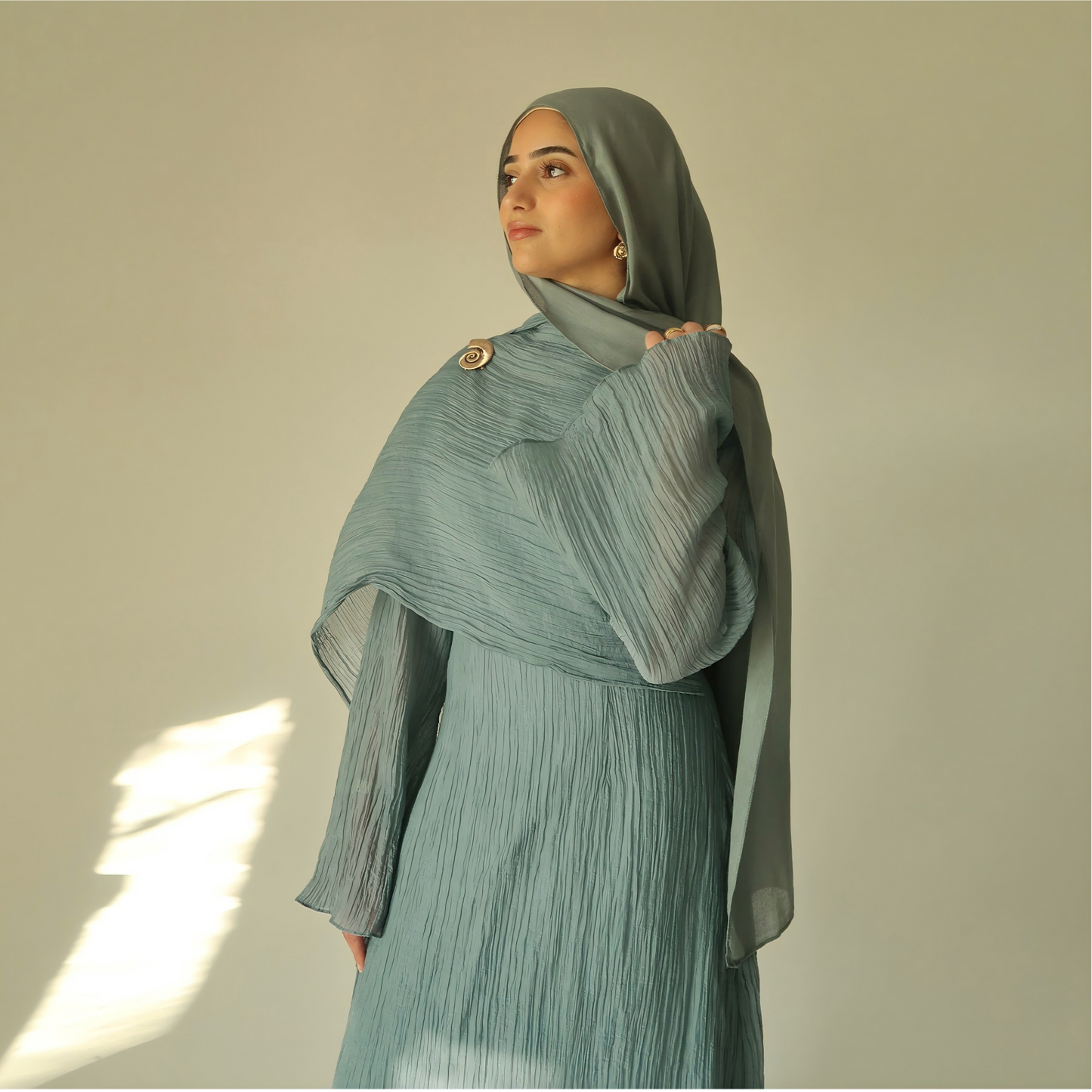 Double Layer Tencel Knit Abaya Dress - Soft Modest Maxi Gown