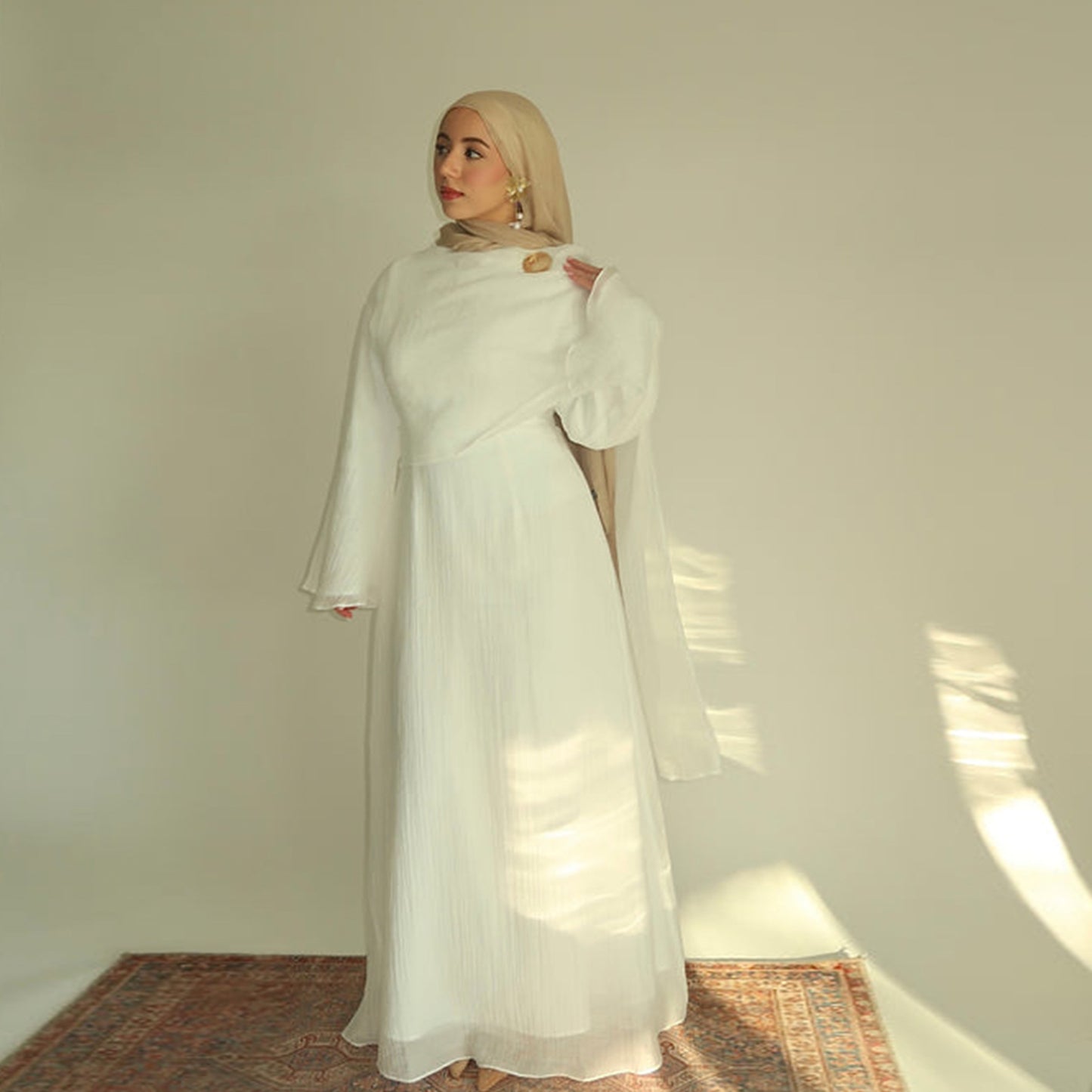 Double Layer Tencel Knit Abaya Dress - Soft Modest Maxi Gown