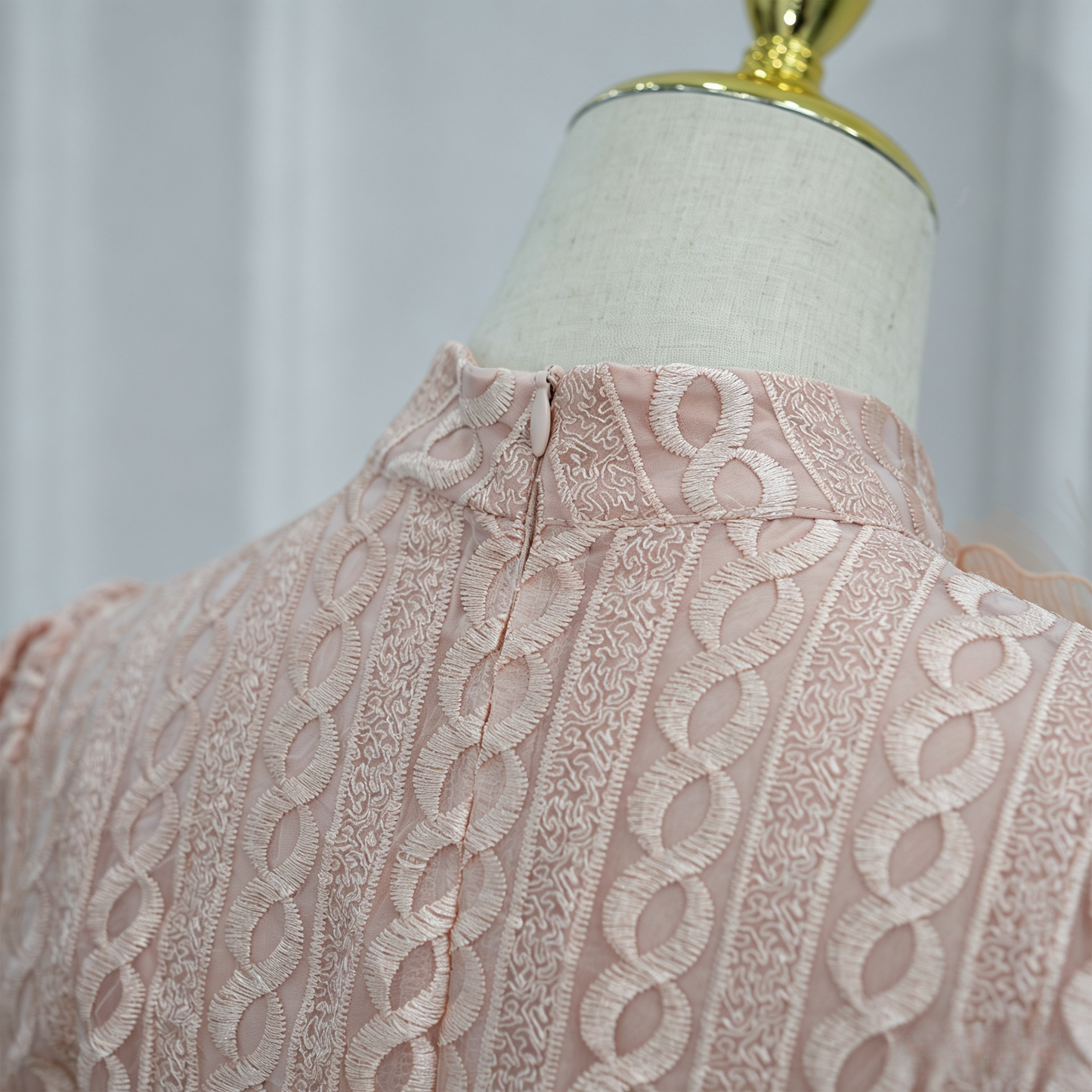 Elegant Embroidered Double Layer Abaya Dress - Luxury Modest Maxi Gown