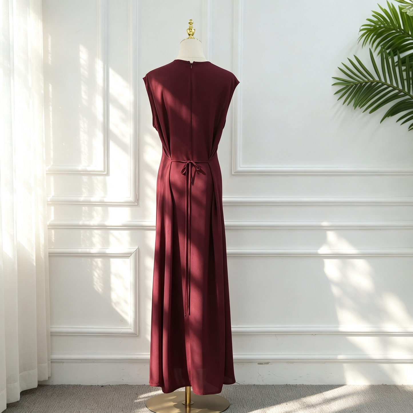 Floral Viscose Two-Piece Abaya Set - Cardigan & Inner Maxi Dress