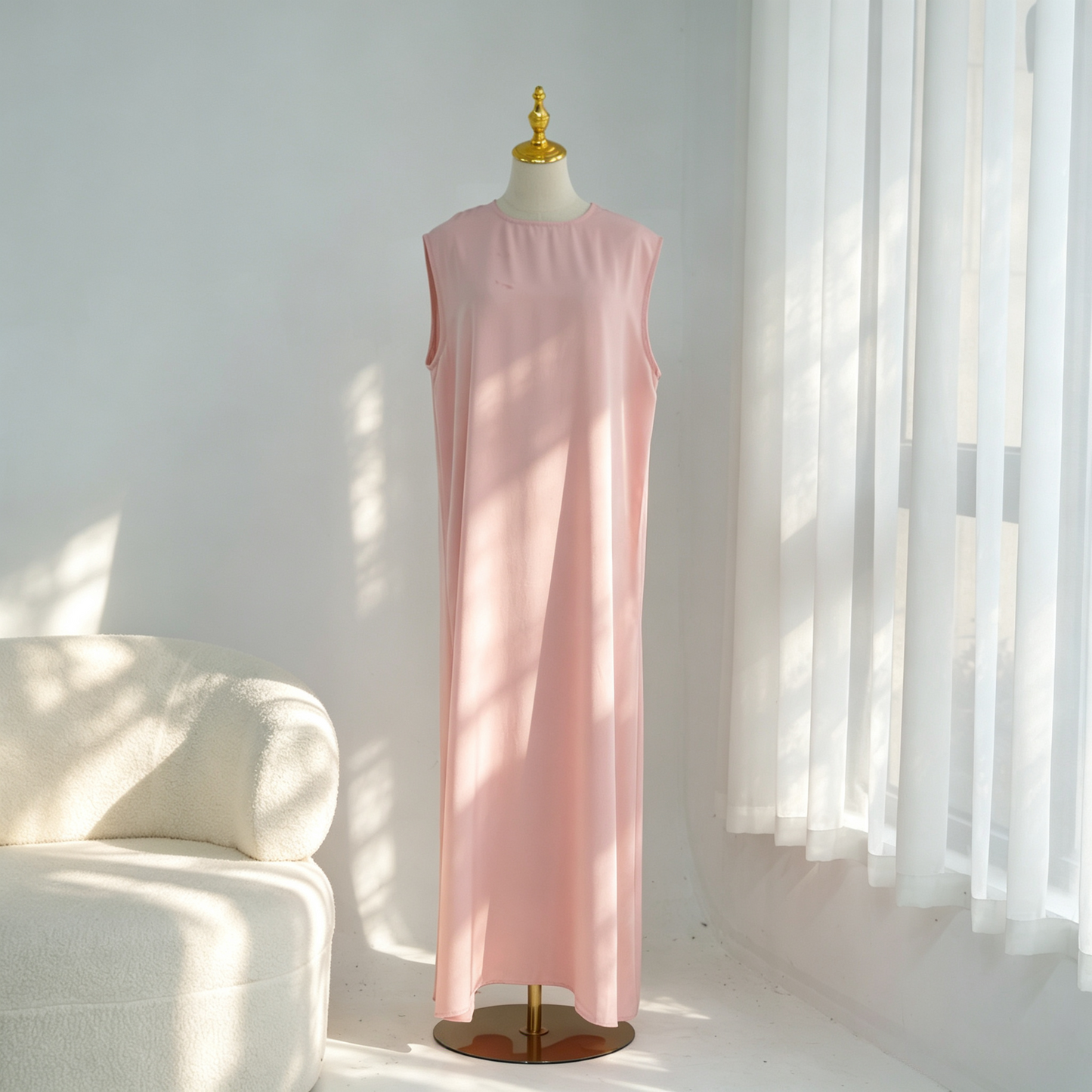 Floral Viscose Two-Piece Abaya Set - Cardigan & Inner Maxi Dress