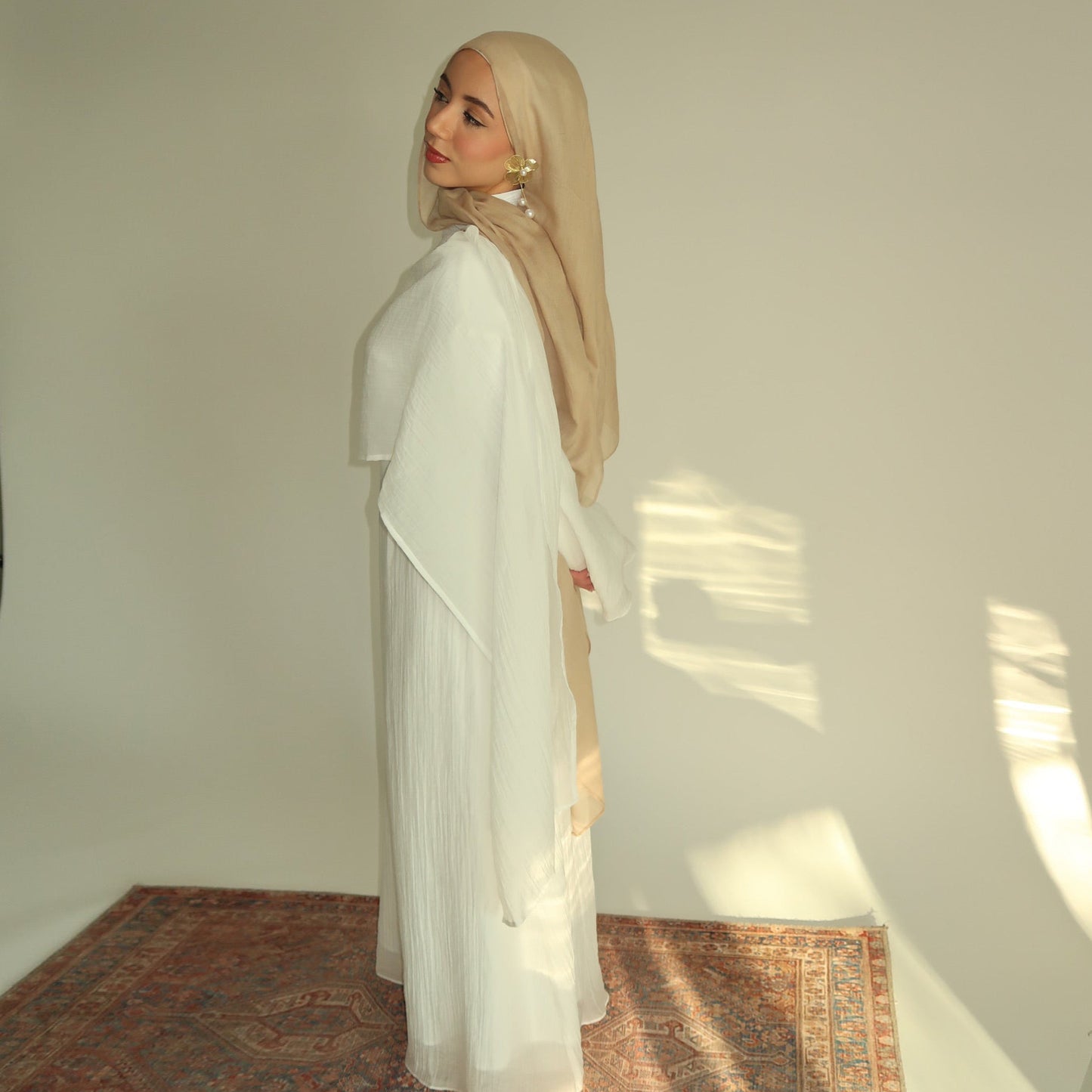 Double Layer Tencel Knit Abaya Dress - Soft Modest Maxi Gown