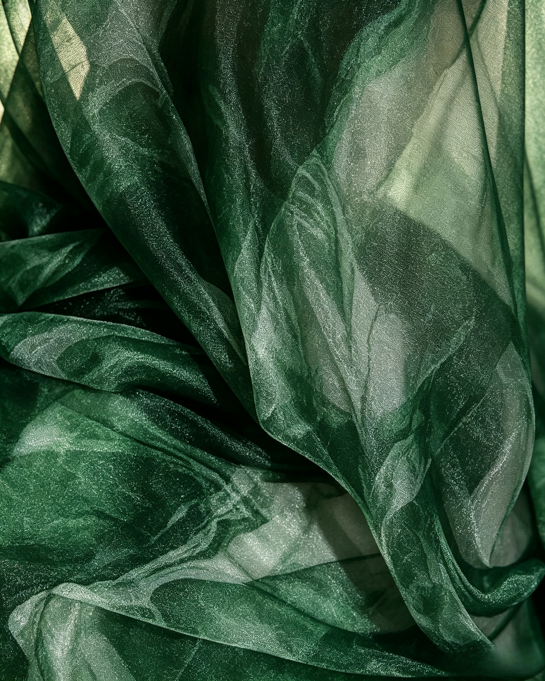 Forest Green Marble Ink Hijab Shawl – Emerald Watercolor Modest Head Scarf (80×180cm) - product image 1 of 8 | Lunar Elegance