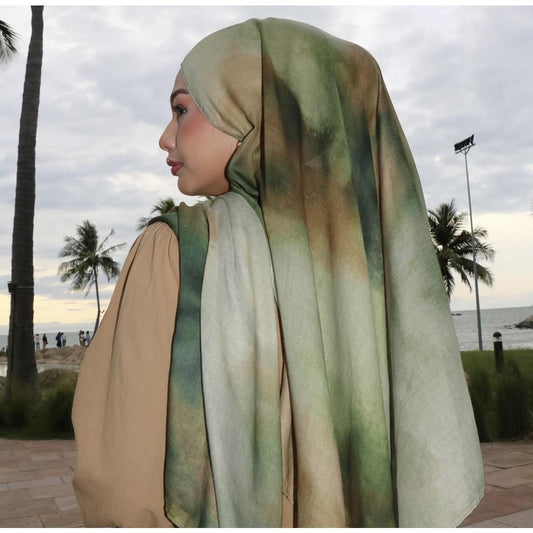 Watercolor Gradient hijab shawl - view 1