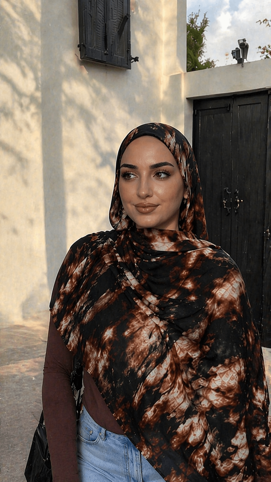 Watercolor Tie-Dye hijab shawl - view 4