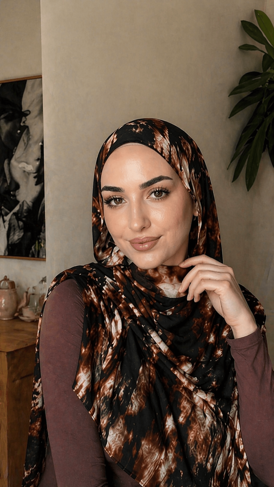 Watercolor Tie-Dye hijab shawl - view 2