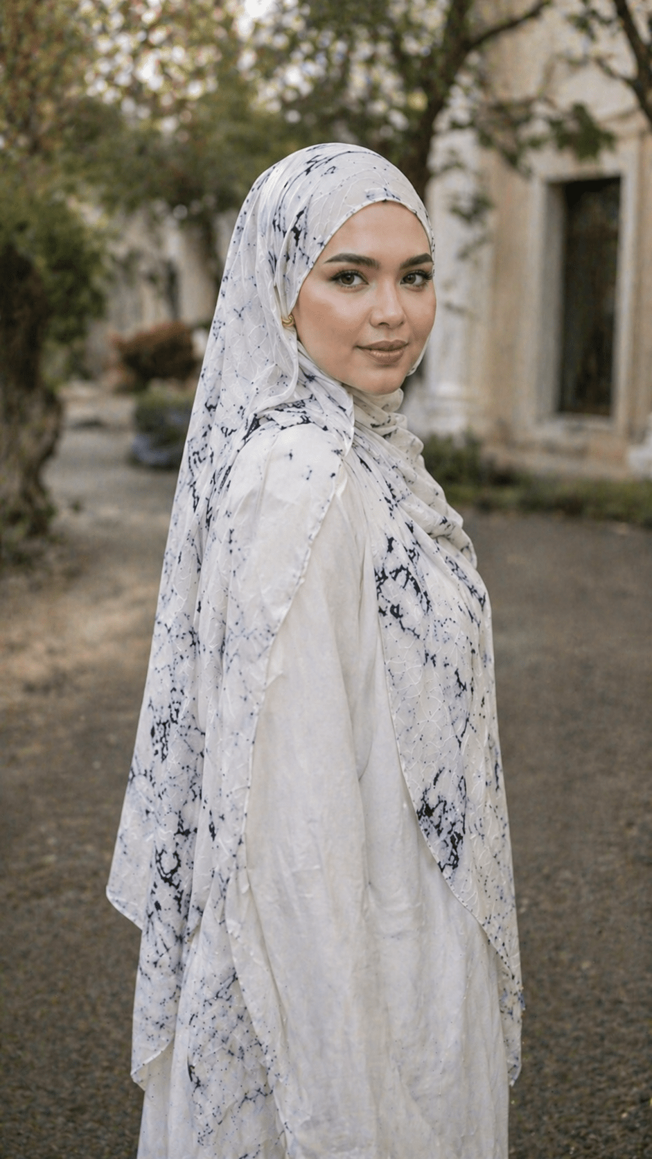 Marble Print hijab shawl - view 6