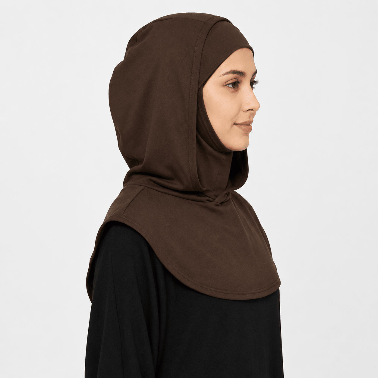Brown Mercerized Cotton Hijab Cap – Full Coverage Under Scarf - product image 4 of 8 | Lunar Elegance