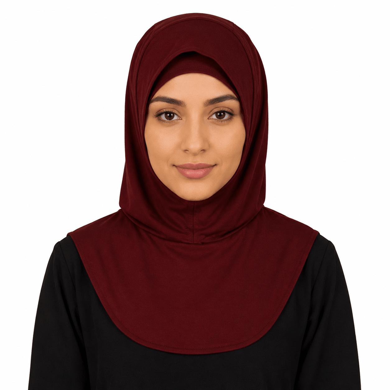 Burgundy Mercerized Cotton Hijab Cap – Full Coverage Under Scarf - product image 1 of 11 | Lunar Elegance