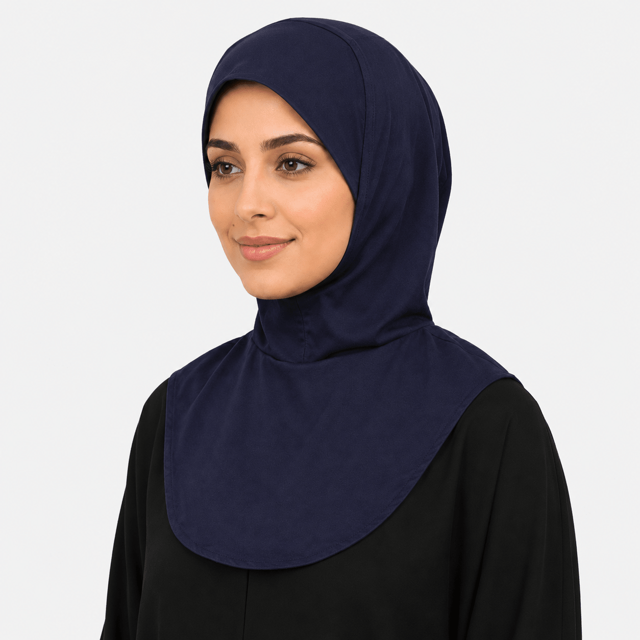 Navy Mercerized Cotton Hijab Cap – Full Coverage Under Scarf - product image 6 of 9 | Lunar Elegance