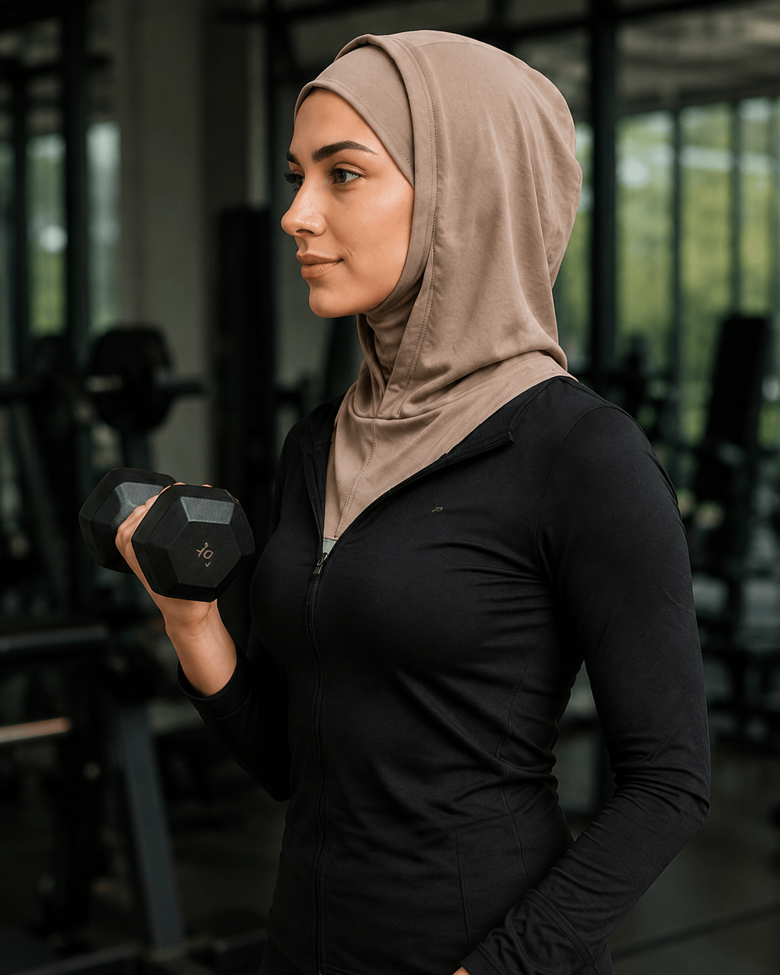 Cocoa Mercerized Cotton Hijab Cap – Full Coverage Under Scarf - product image 2 of 8 | Lunar Elegance