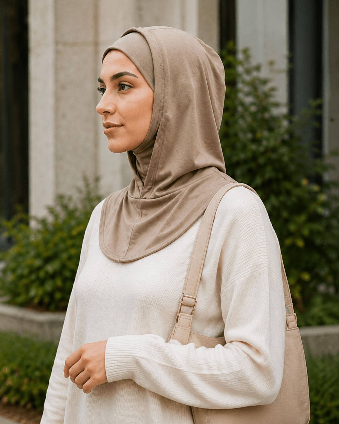 Cocoa Mercerized Cotton Hijab Cap – Full Coverage Under Scarf - product image 5 of 8 | Lunar Elegance