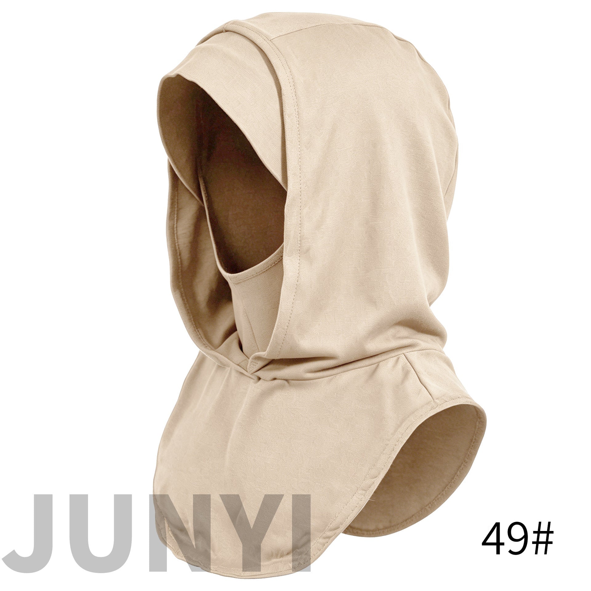 Beige Mercerized Cotton Hijab Cap – Full Coverage Under Scarf - product image 2 of 11 | Lunar Elegance