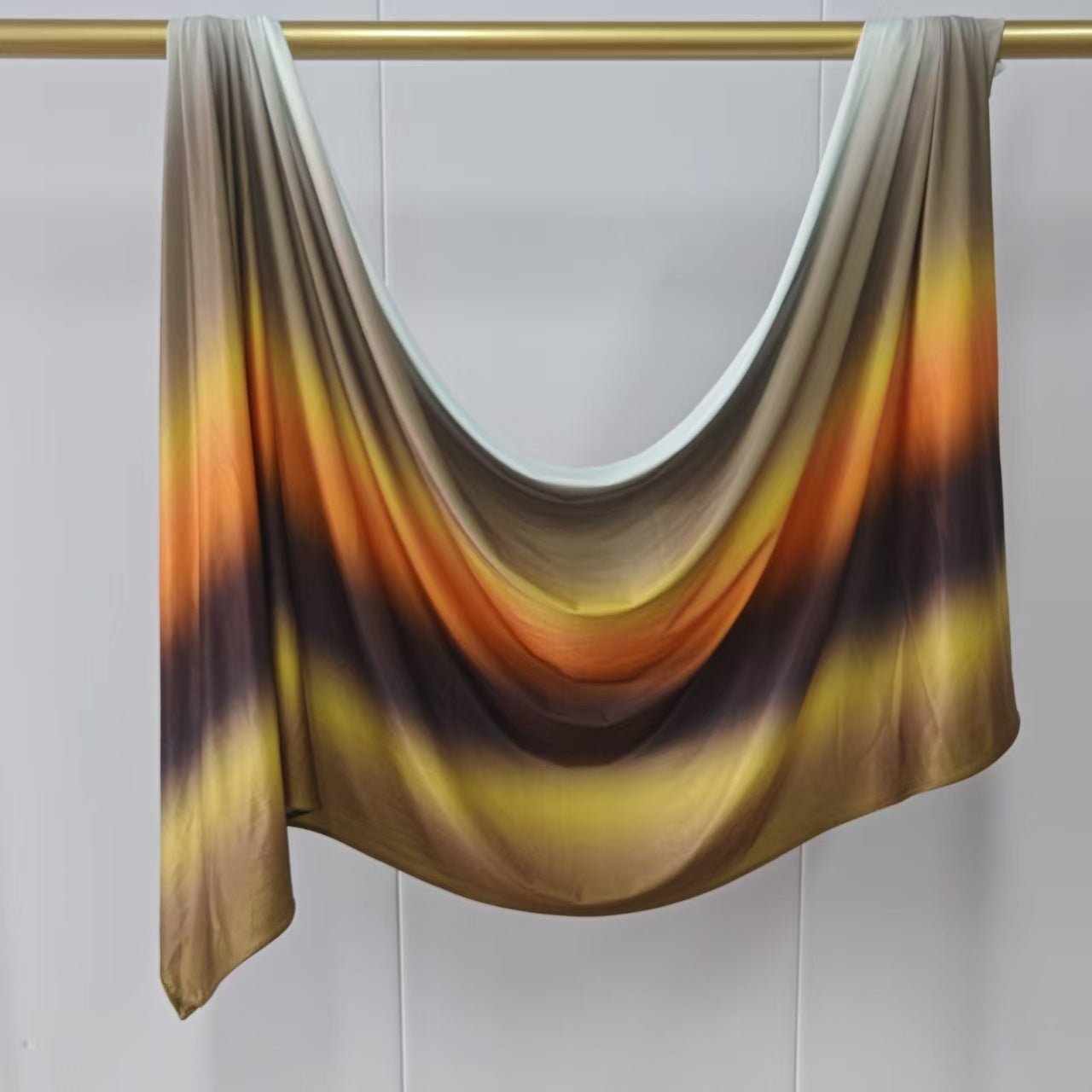 Golden Olive Printed Jersey Hijab – Soft Premium Modest Head Scarf - product image 4 of 6 | Lunar Elegance