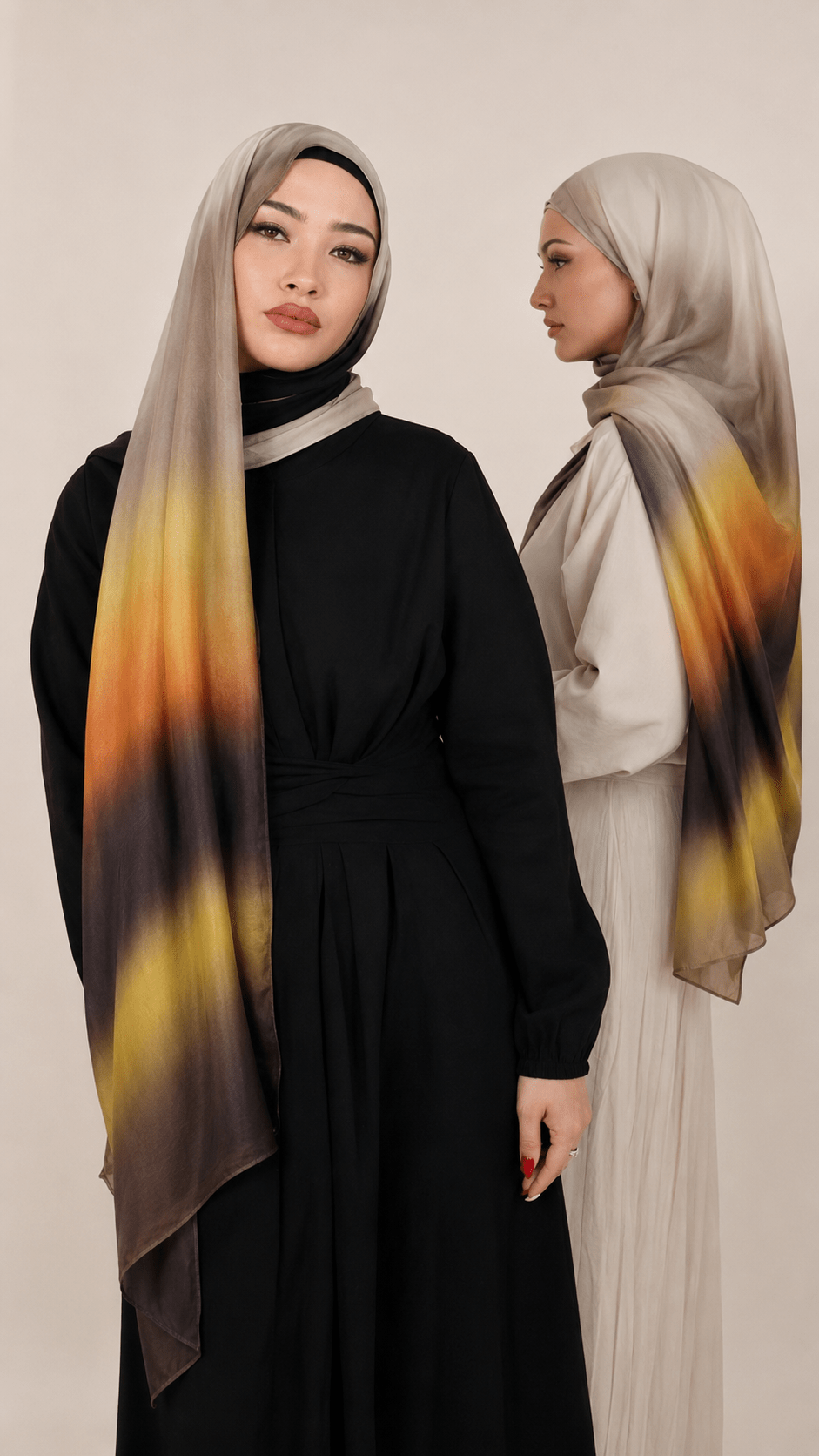 Golden Olive Printed Jersey Hijab – Soft Premium Modest Head Scarf - product image 6 of 6 | Lunar Elegance