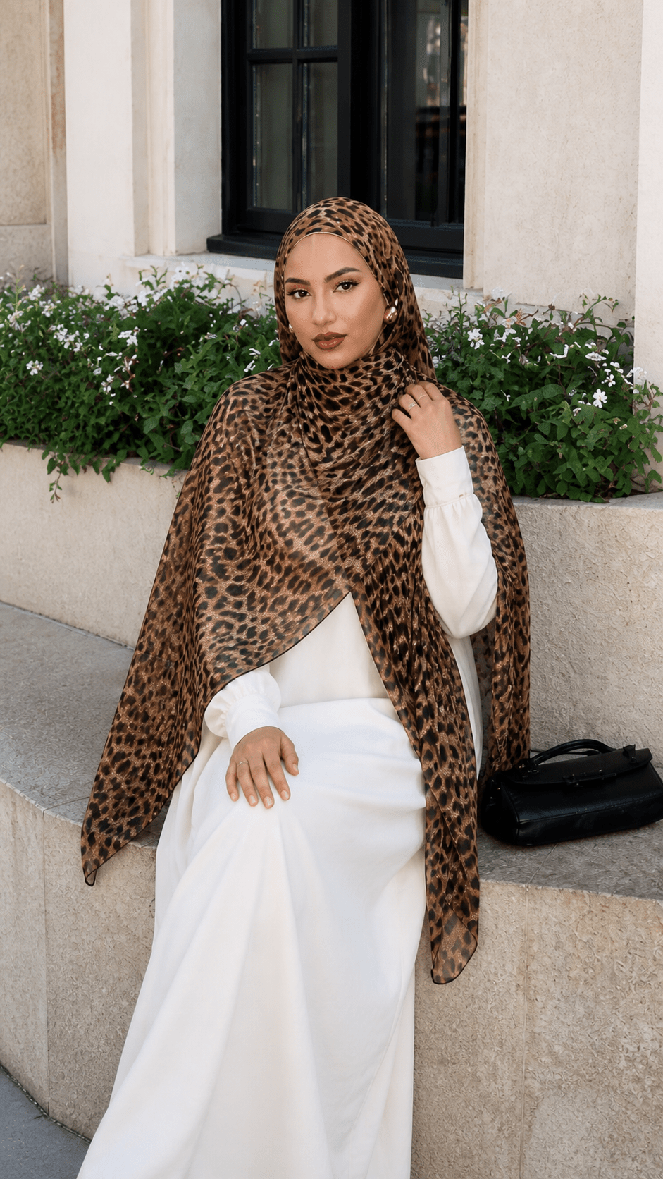 Leopard Print hijab shawl - view 5