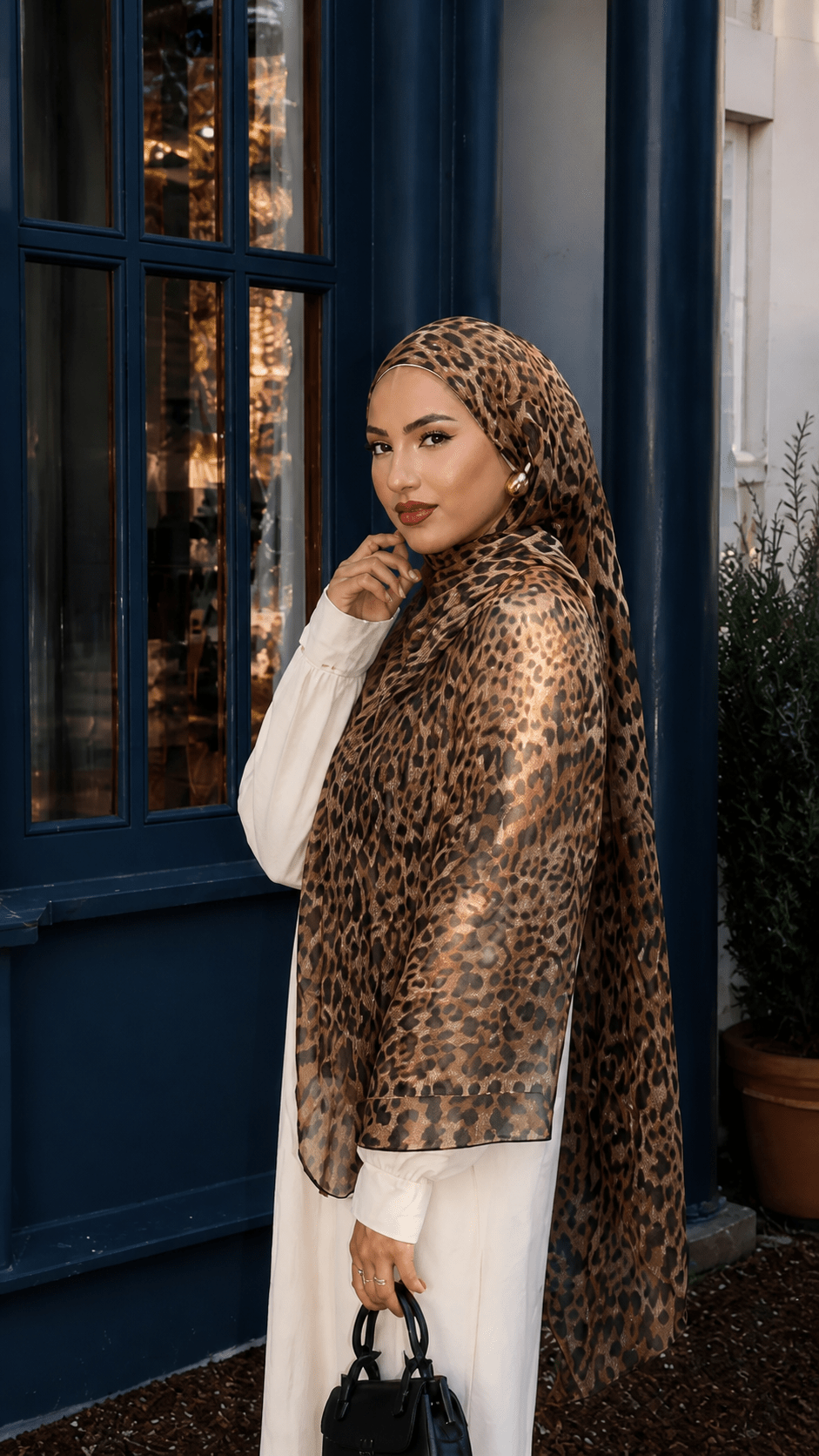 Leopard Print hijab shawl - view 2