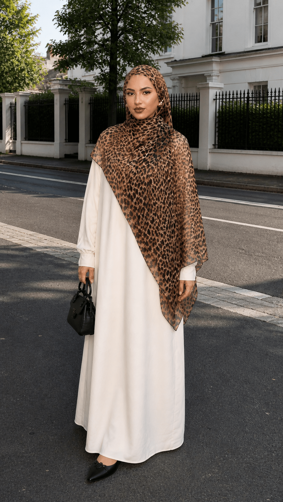 Leopard Print hijab shawl - view 4